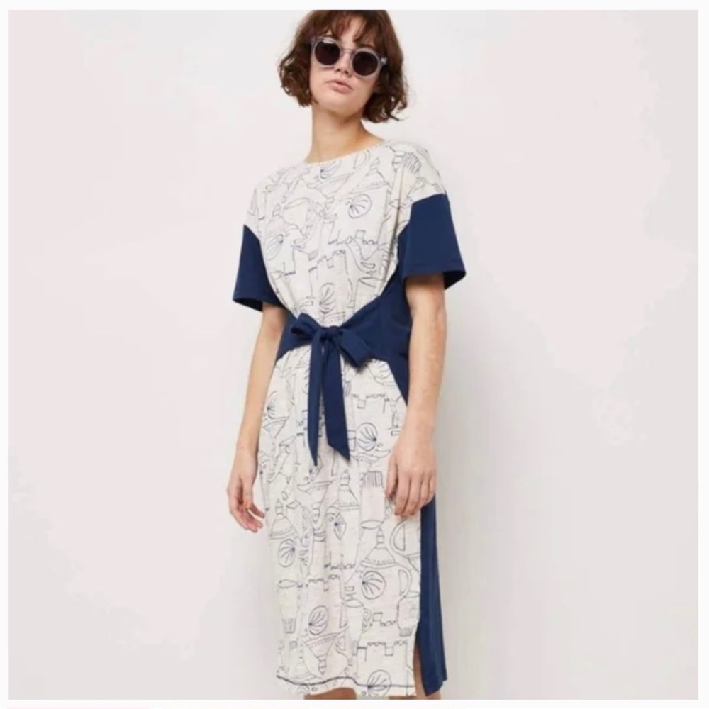 Monika Forsberg + Gorman Elephant Tea Tie Dress - AU 8/ US S